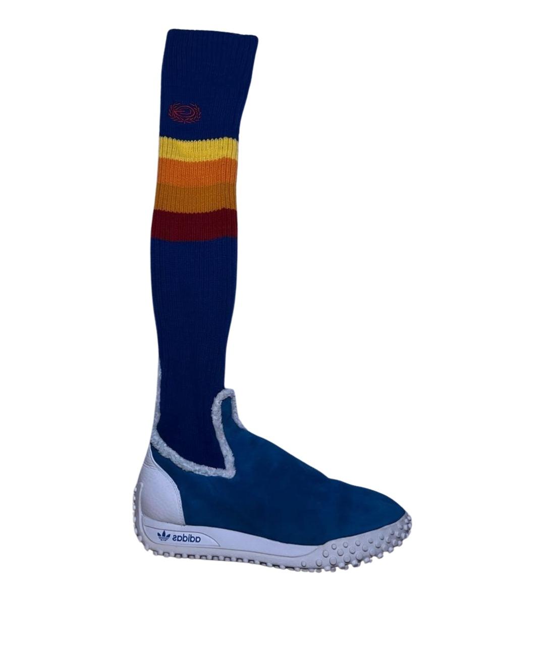 ADIDAS Синие замшевые кроссовки, фото 1