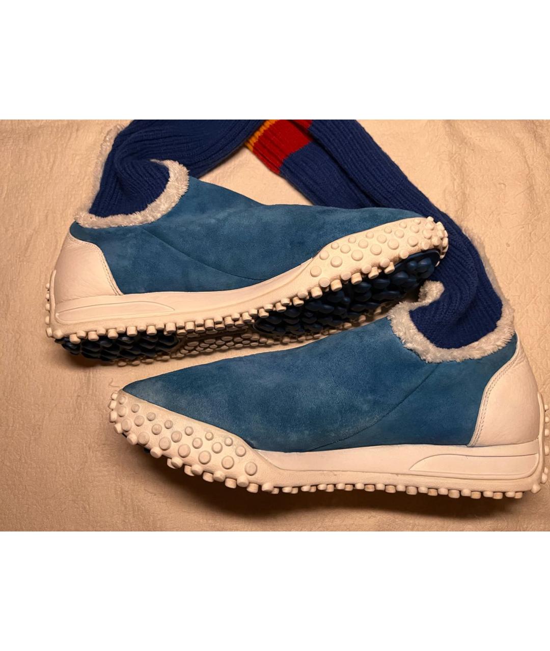 ADIDAS Синие замшевые кроссовки, фото 5