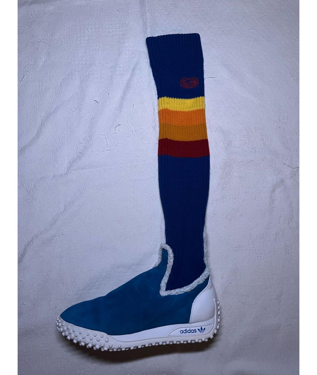 ADIDAS Синие замшевые кроссовки, фото 8