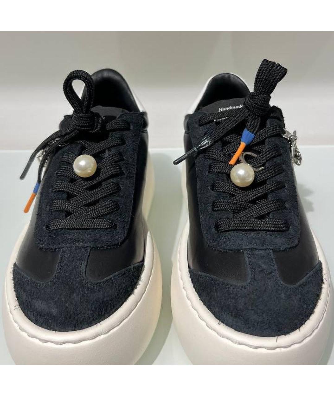 BARRACUDA Черные кожаные кеды, фото 3