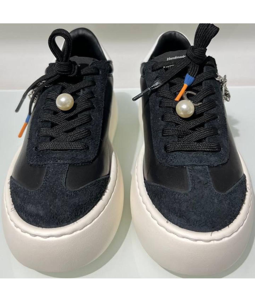 BARRACUDA Черные кожаные кеды, фото 2