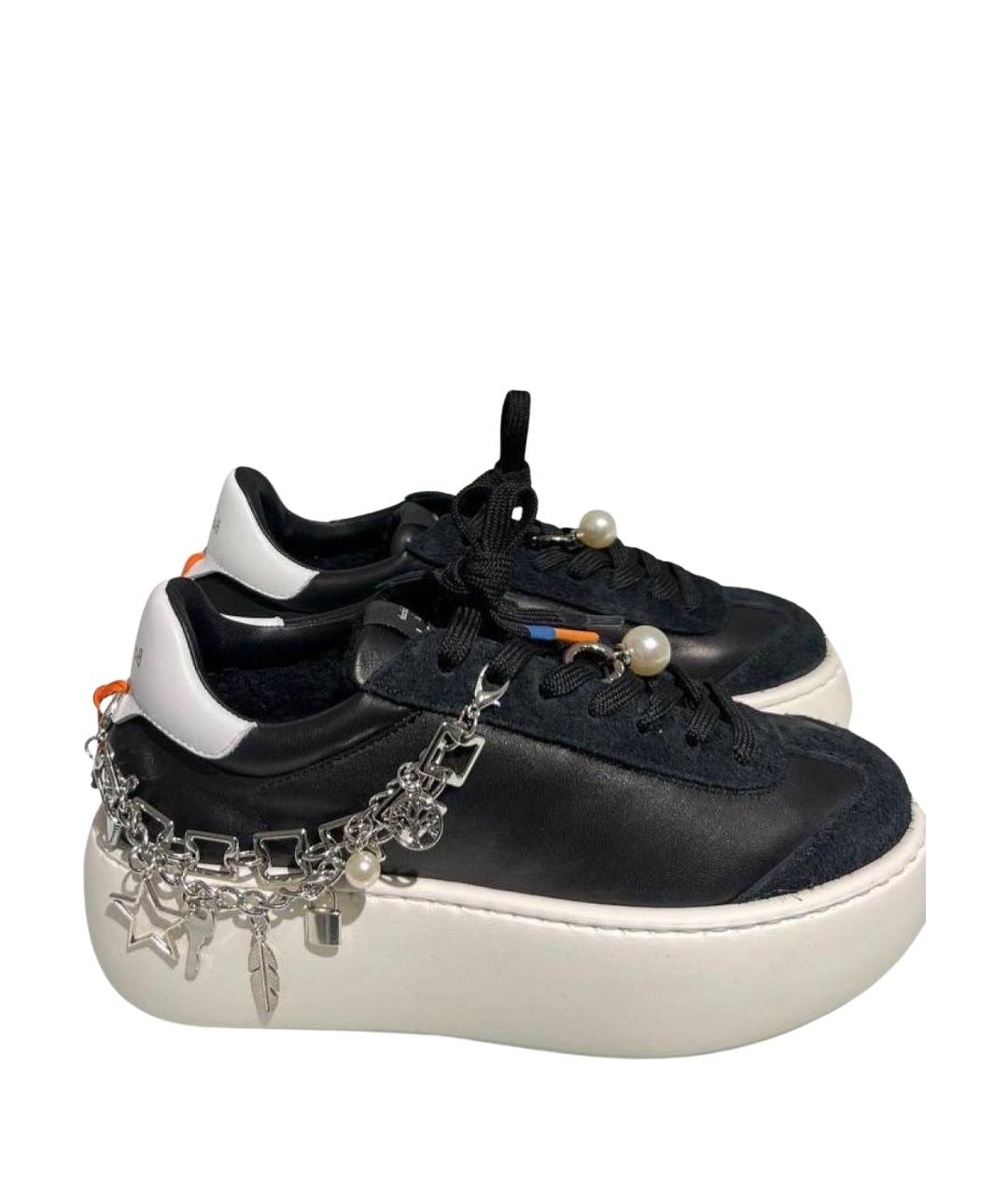 BARRACUDA Черные кожаные кеды, фото 1