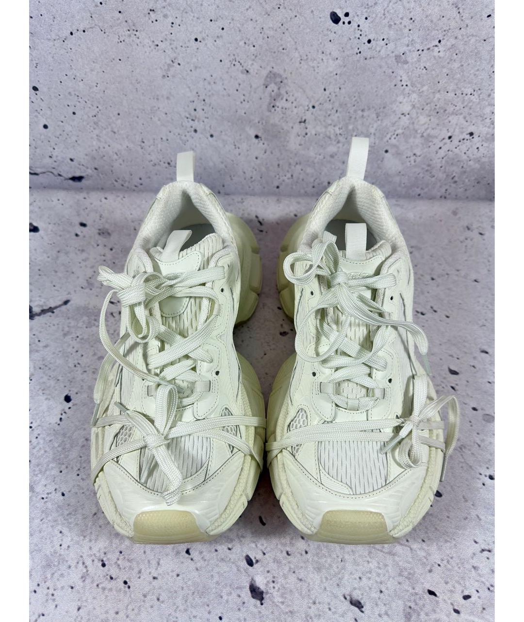 BALENCIAGA Бежевые текстильные низкие кроссовки / кеды, фото 2