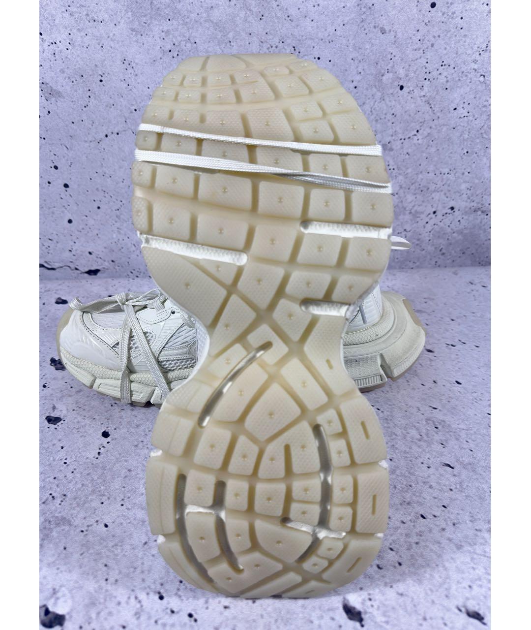 BALENCIAGA Бежевые текстильные низкие кроссовки / кеды, фото 7