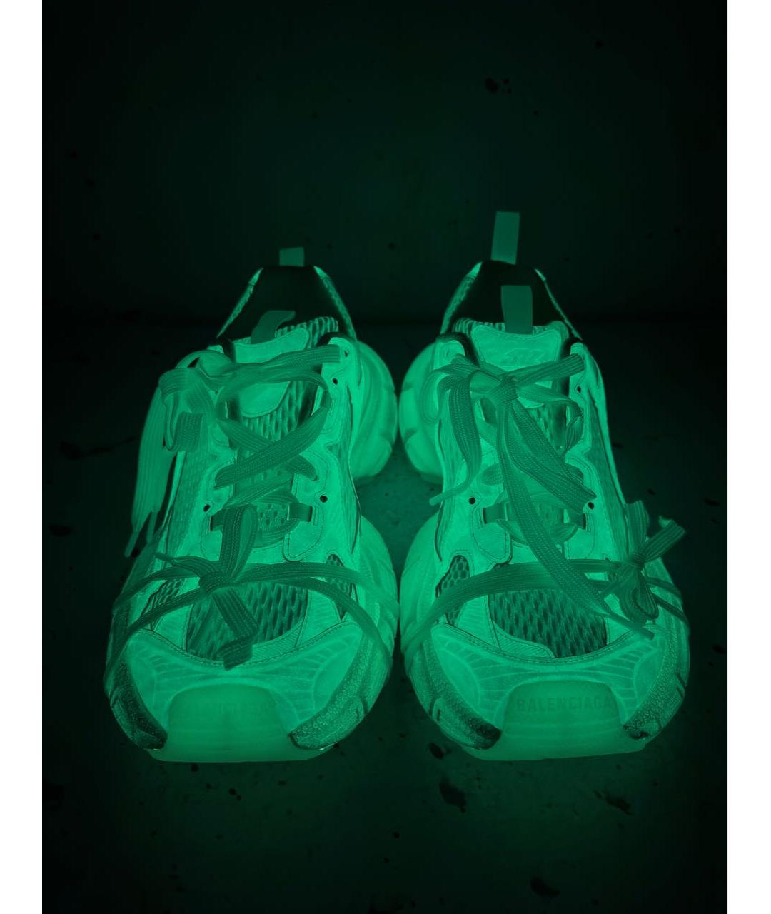 BALENCIAGA Бежевые текстильные низкие кроссовки / кеды, фото 5