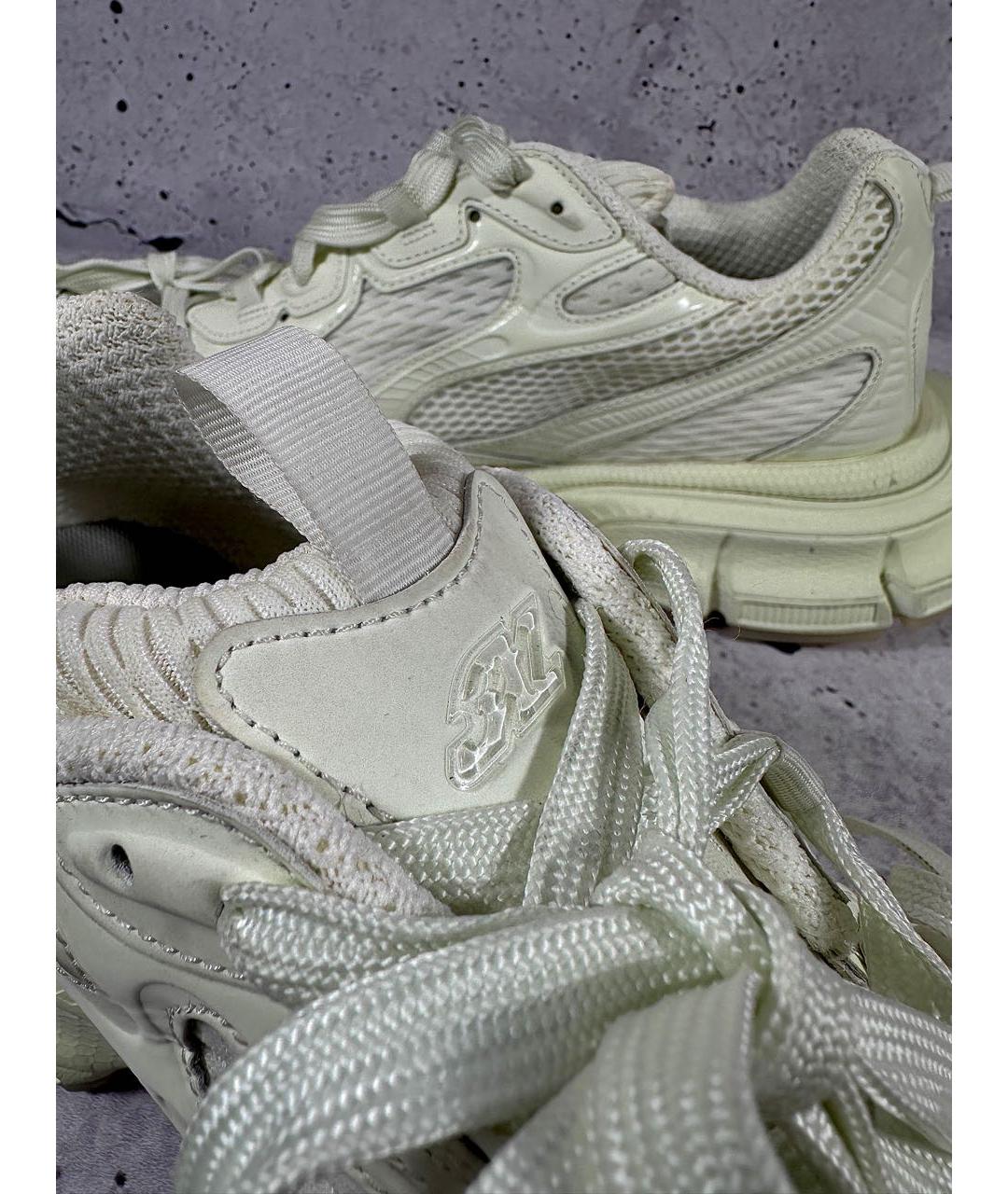 BALENCIAGA Бежевые текстильные низкие кроссовки / кеды, фото 6