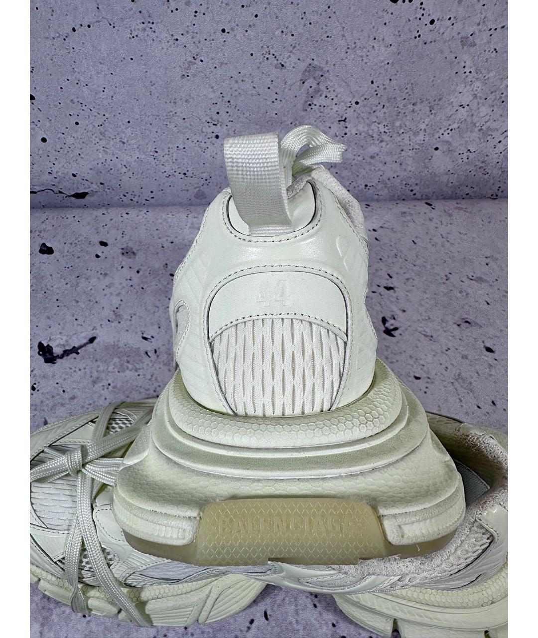 BALENCIAGA Бежевые текстильные низкие кроссовки / кеды, фото 4
