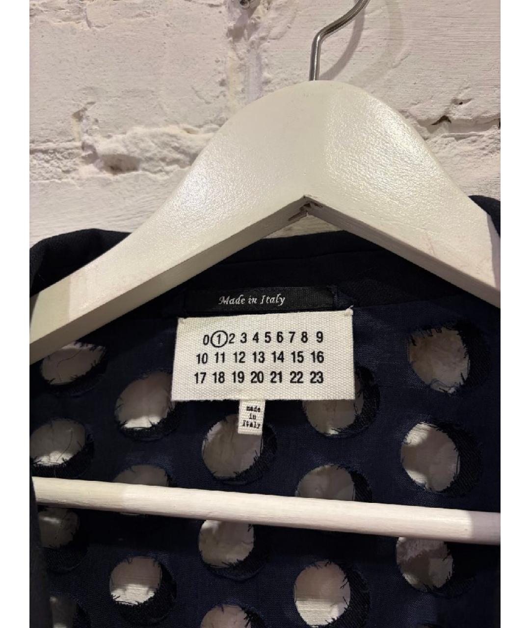 MAISON MARGIELA Темно-синий хлопковый жакет/пиджак, фото 3