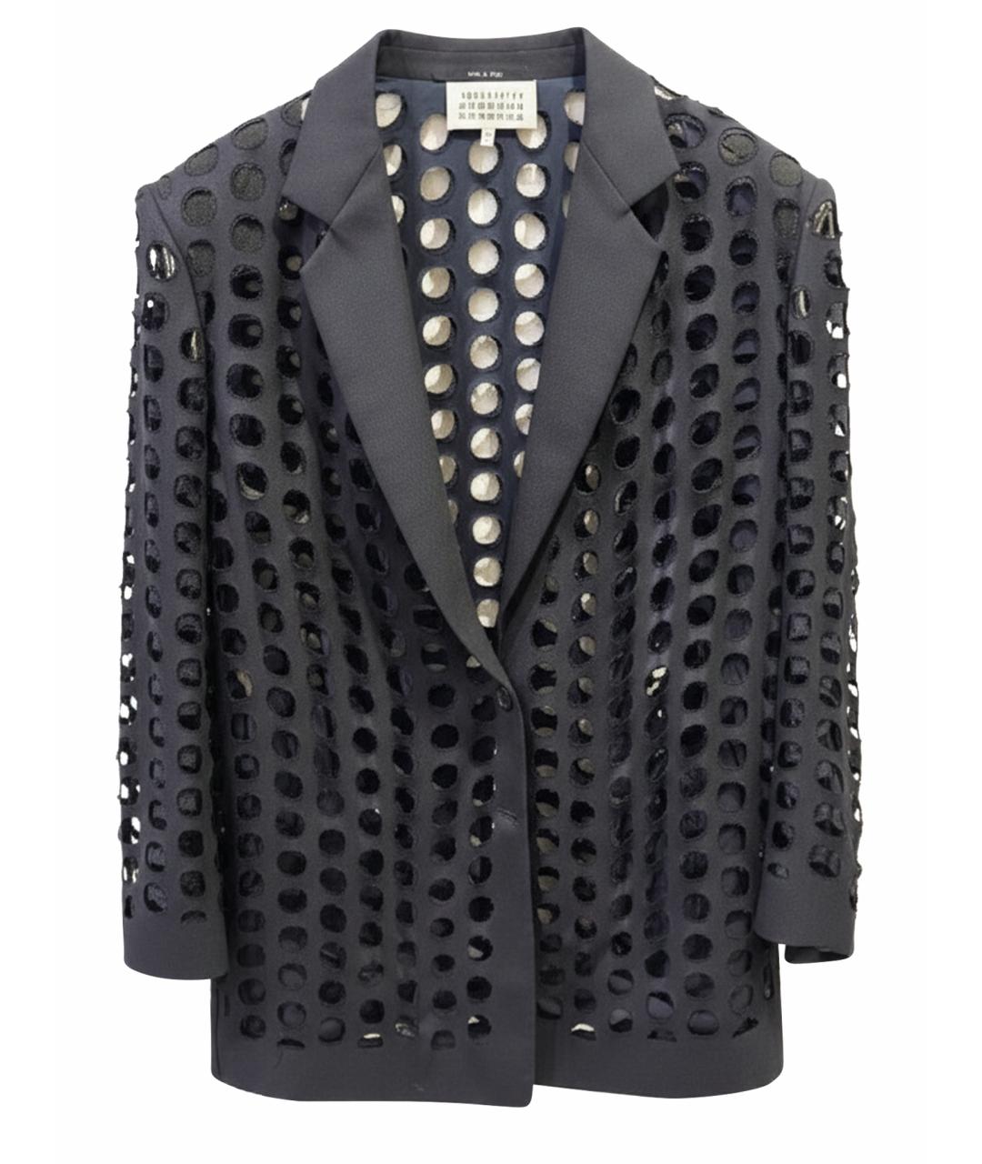 MAISON MARGIELA Темно-синий хлопковый жакет/пиджак, фото 1