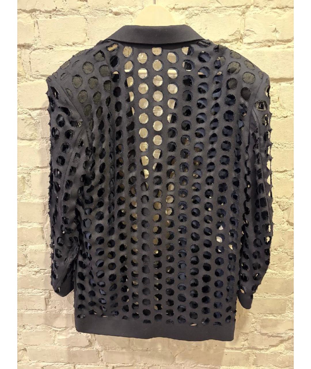 MAISON MARGIELA Темно-синий хлопковый жакет/пиджак, фото 2