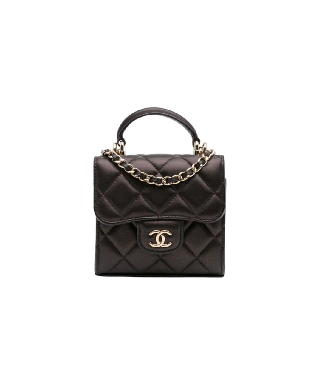 CHANEL Черная кожаная сумка через плечо, фото 8