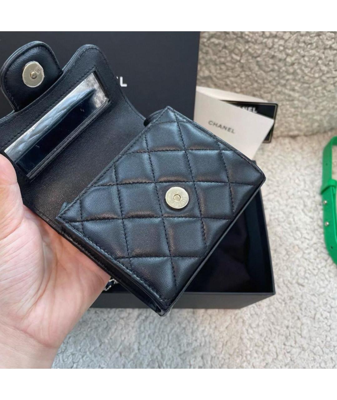 CHANEL Черная кожаная сумка через плечо, фото 4