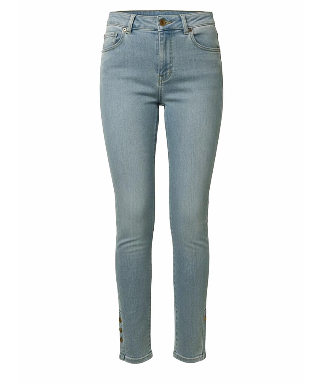 LOUIS VUITTON Голубые хлопковые джинсы слим, фото 1