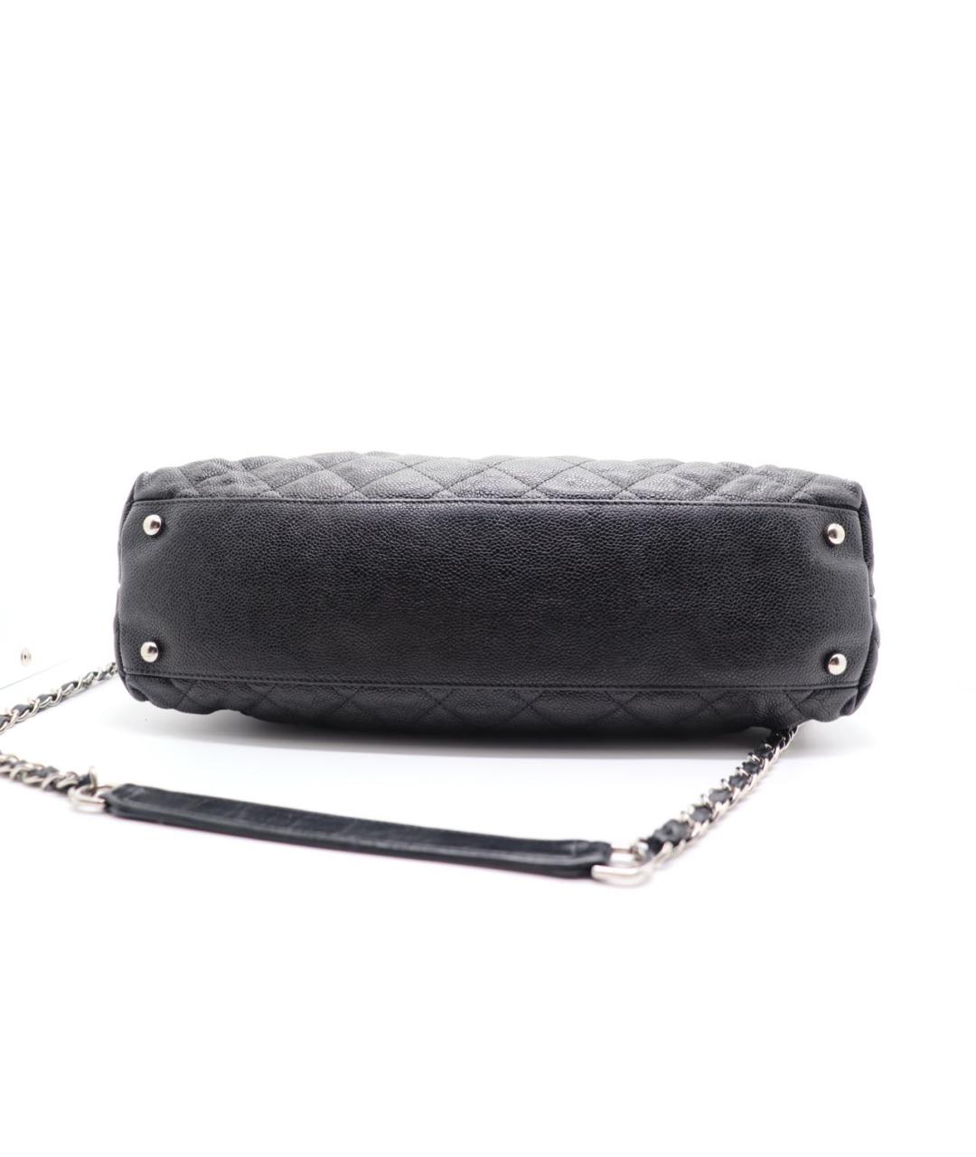 CHANEL Черная кожаная сумка тоут, фото 5