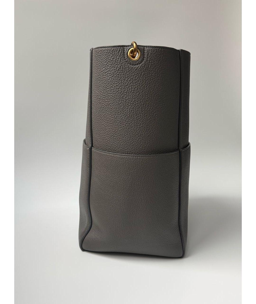 CELINE Серая кожаная сумка через плечо, фото 8