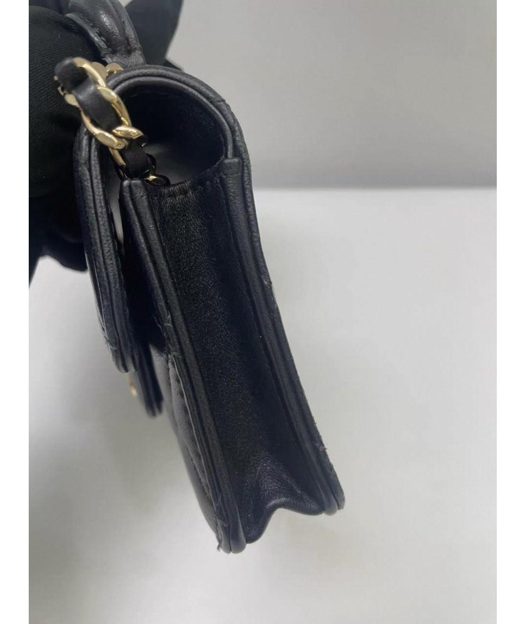 CHANEL Черная кожаная сумка через плечо, фото 5