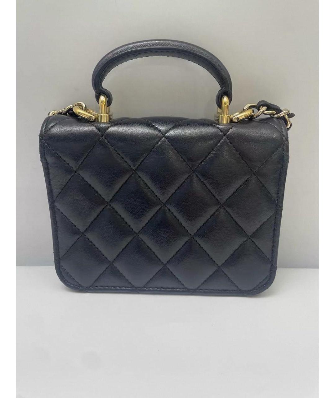 CHANEL Черная кожаная сумка через плечо, фото 3