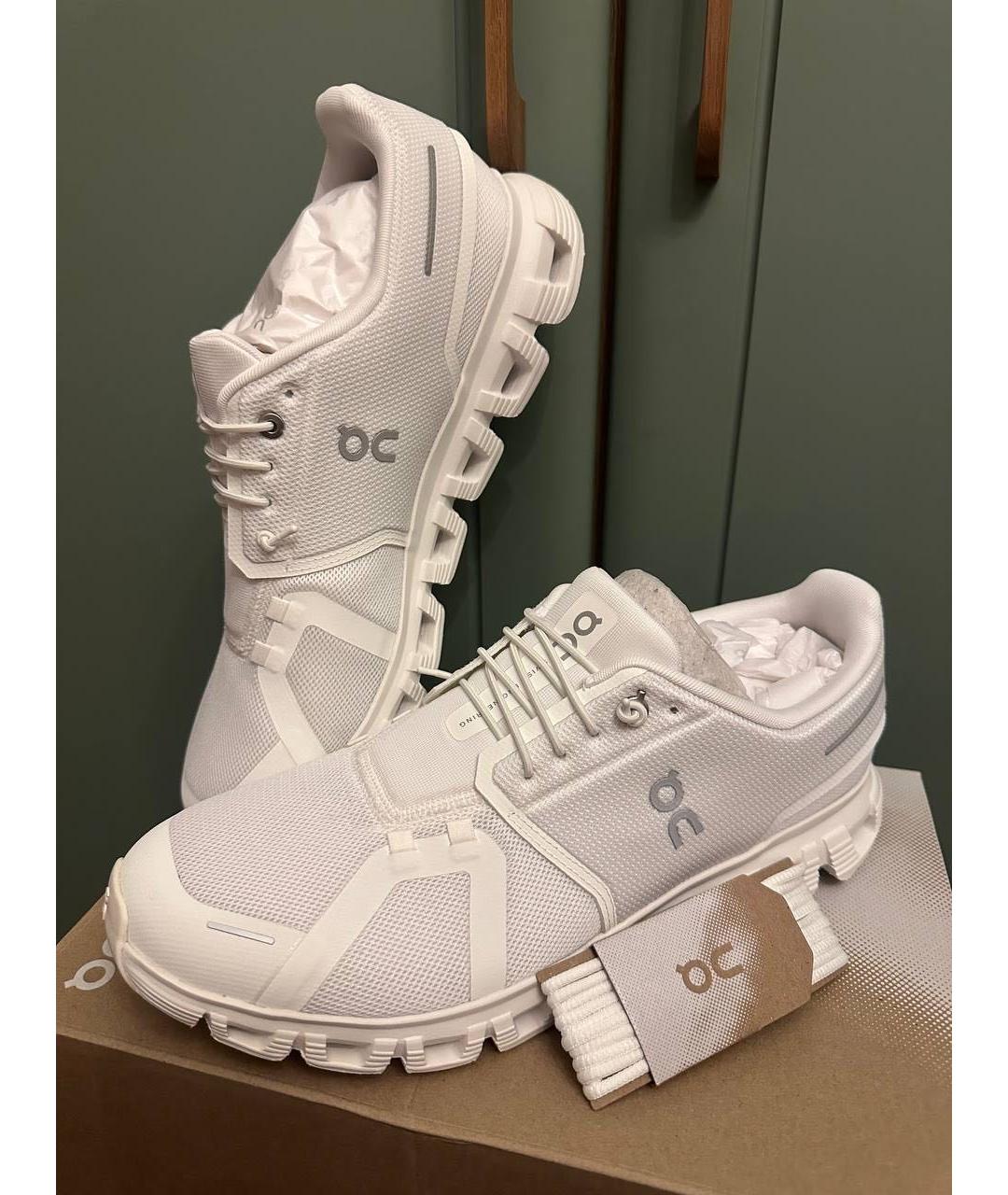 ON Белые текстильные низкие кроссовки / кеды, фото 5