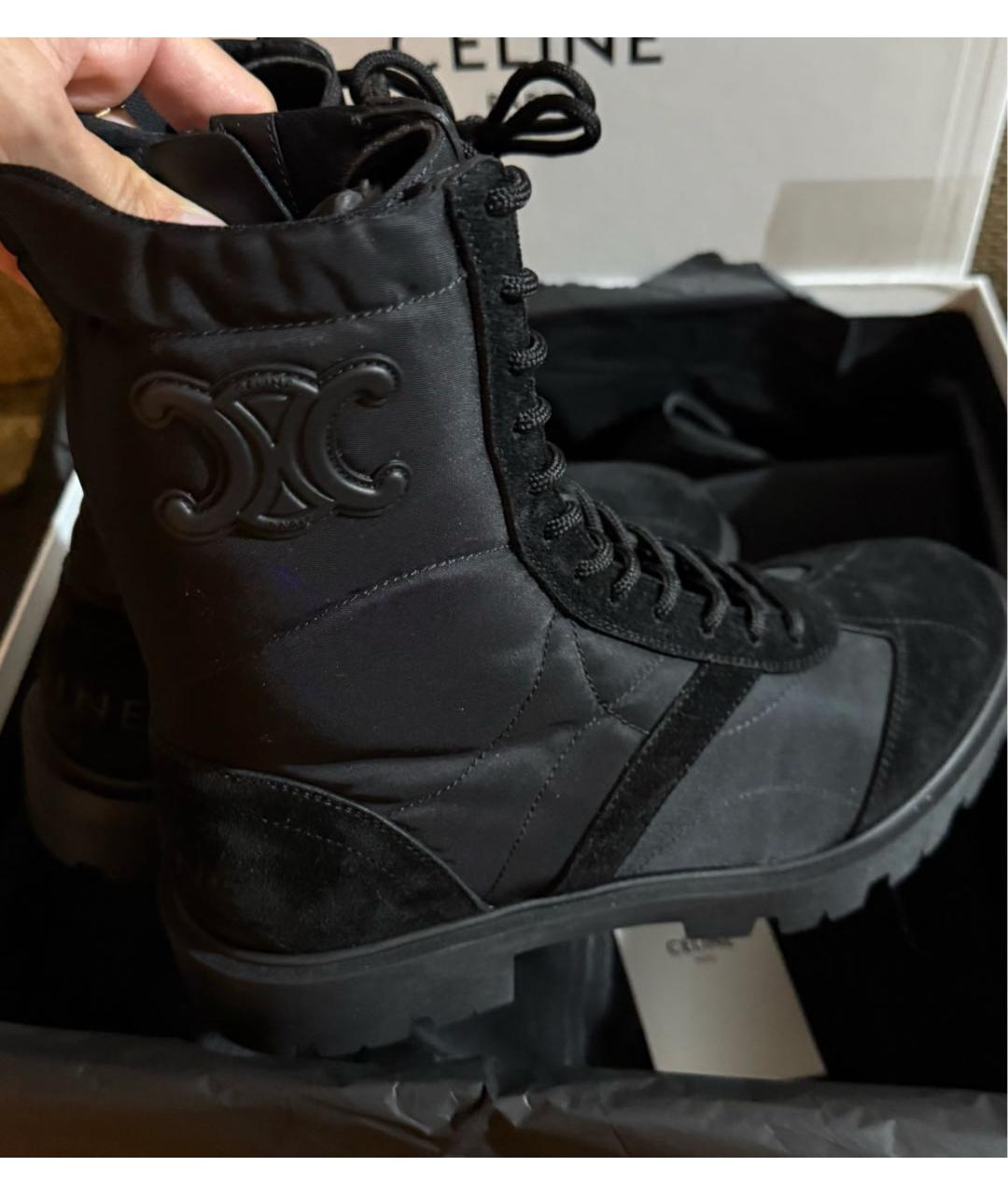 CELINE Черные замшевые ботинки, фото 2