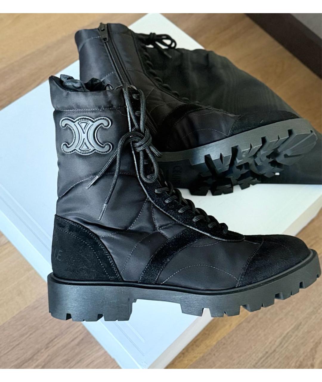 CELINE Черные замшевые ботинки, фото 8