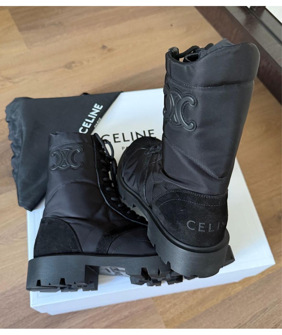 CELINE Черные замшевые ботинки, фото 7