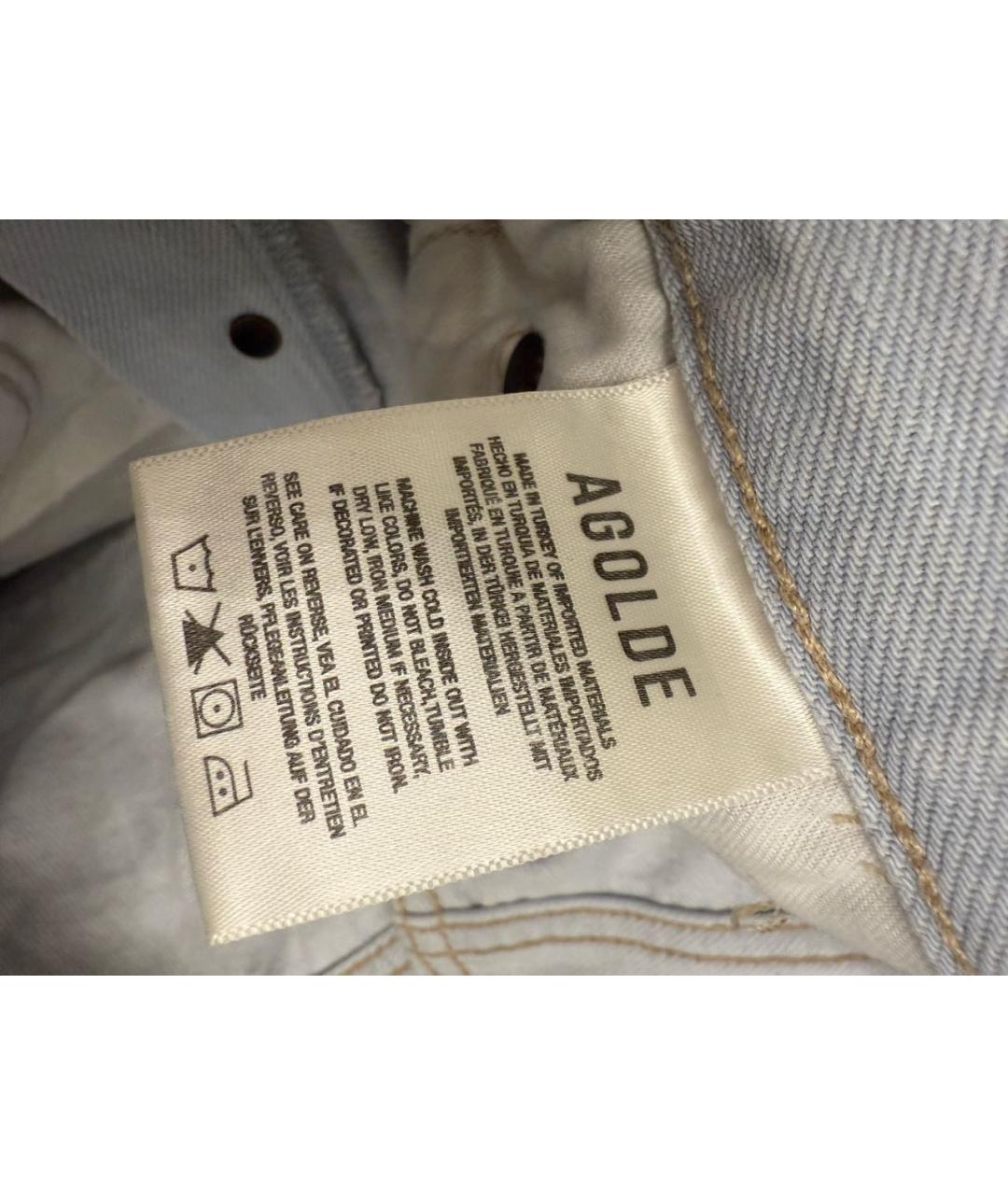 AGOLDE Голубые хлопковые прямые джинсы, фото 4