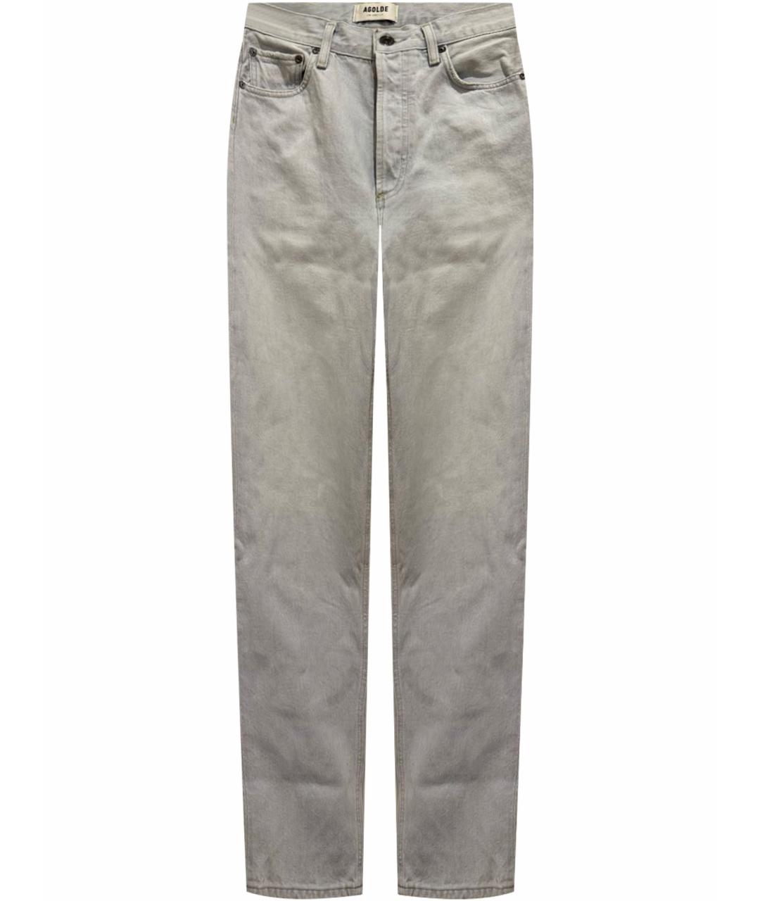 AGOLDE Голубые хлопковые прямые джинсы, фото 1