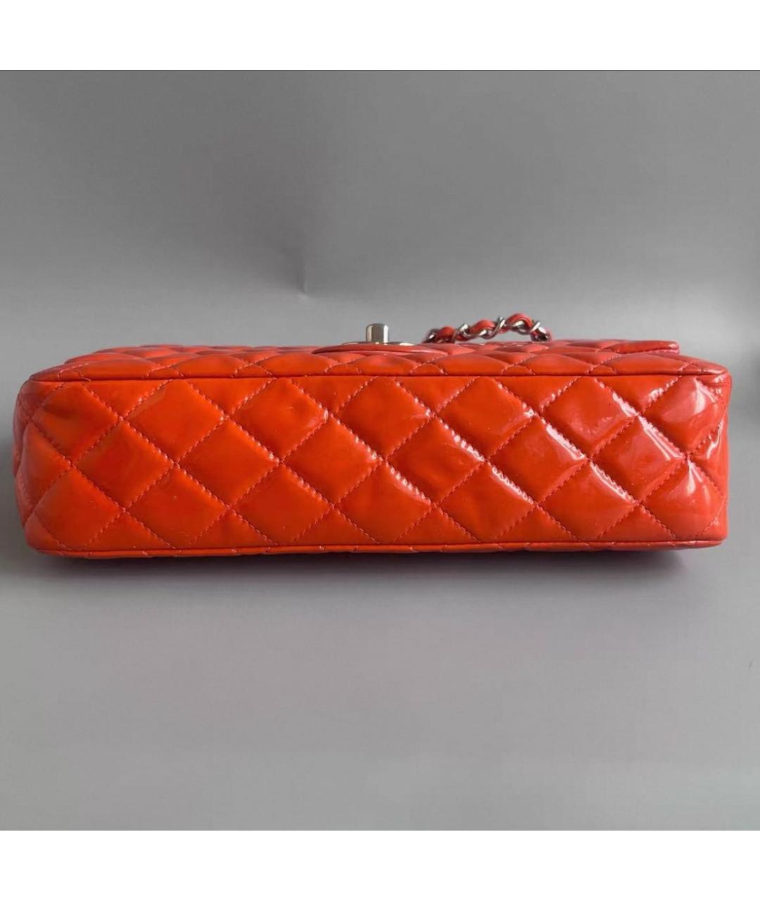 CHANEL Красная сумка через плечо из лакированной кожи, фото 6