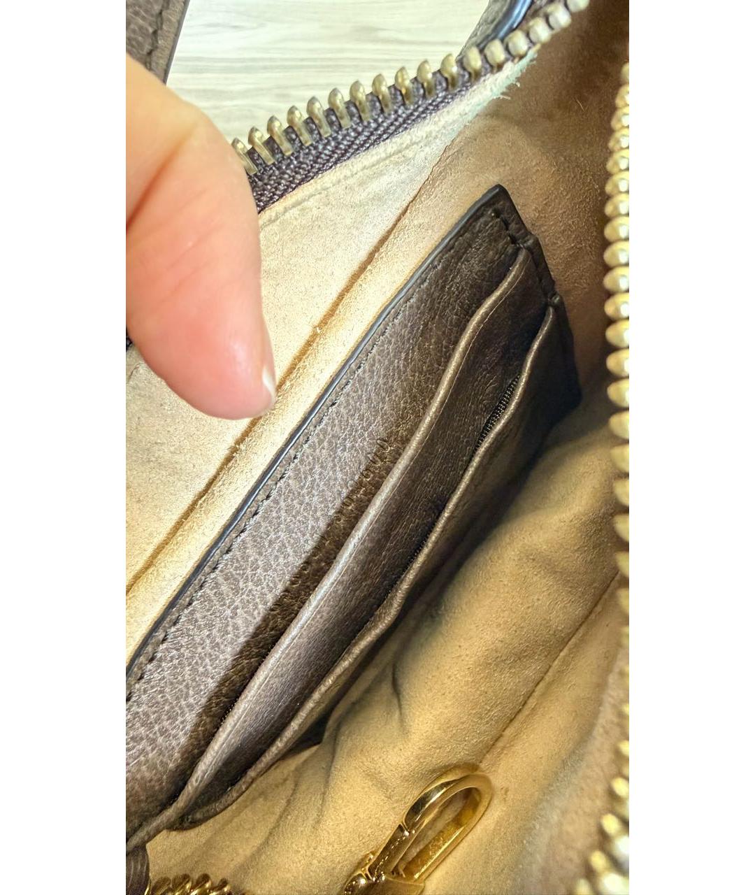 GUCCI Коричневая сумка с короткими ручками, фото 5