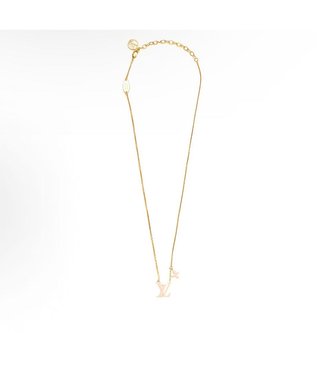 LOUIS VUITTON Золотая металлическая цепочка, фото 2
