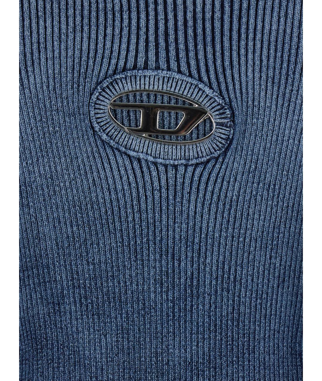 DIESEL Синее хлопковое повседневное платье, фото 3