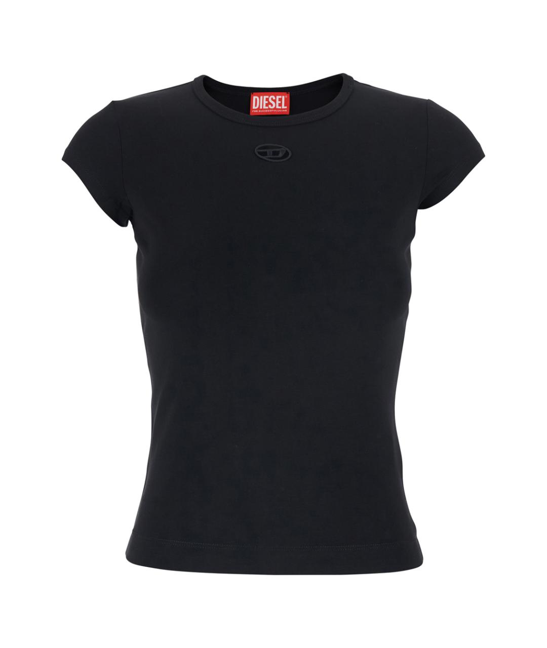 DIESEL Черная хлопковая футболка, фото 1
