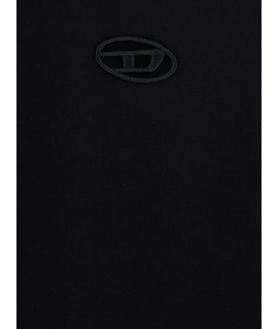 DIESEL Черная хлопковая футболка, фото 3