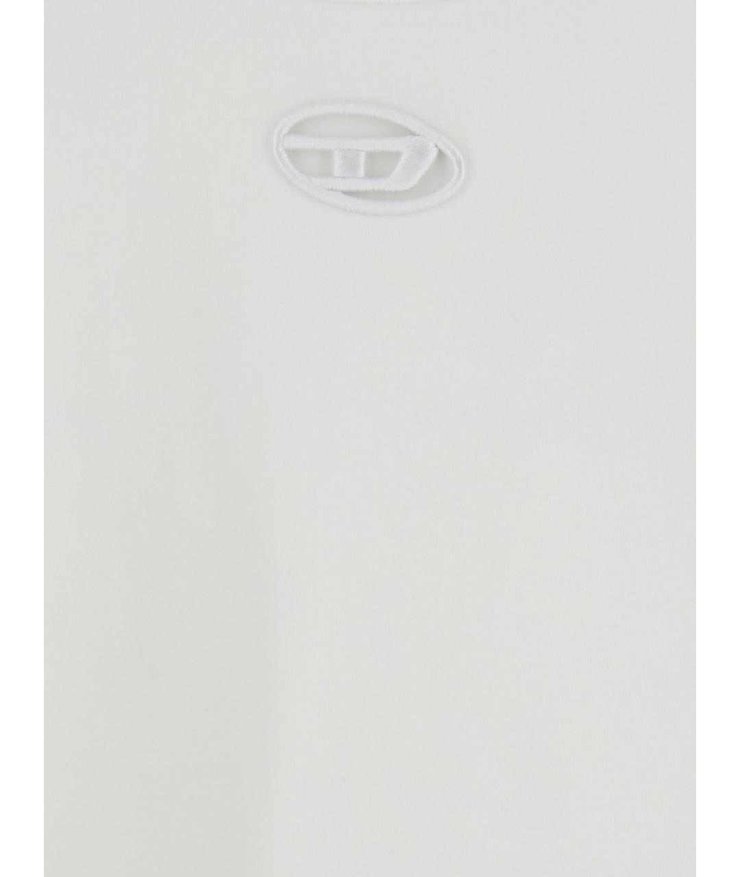 DIESEL Белая хлопковая футболка, фото 3