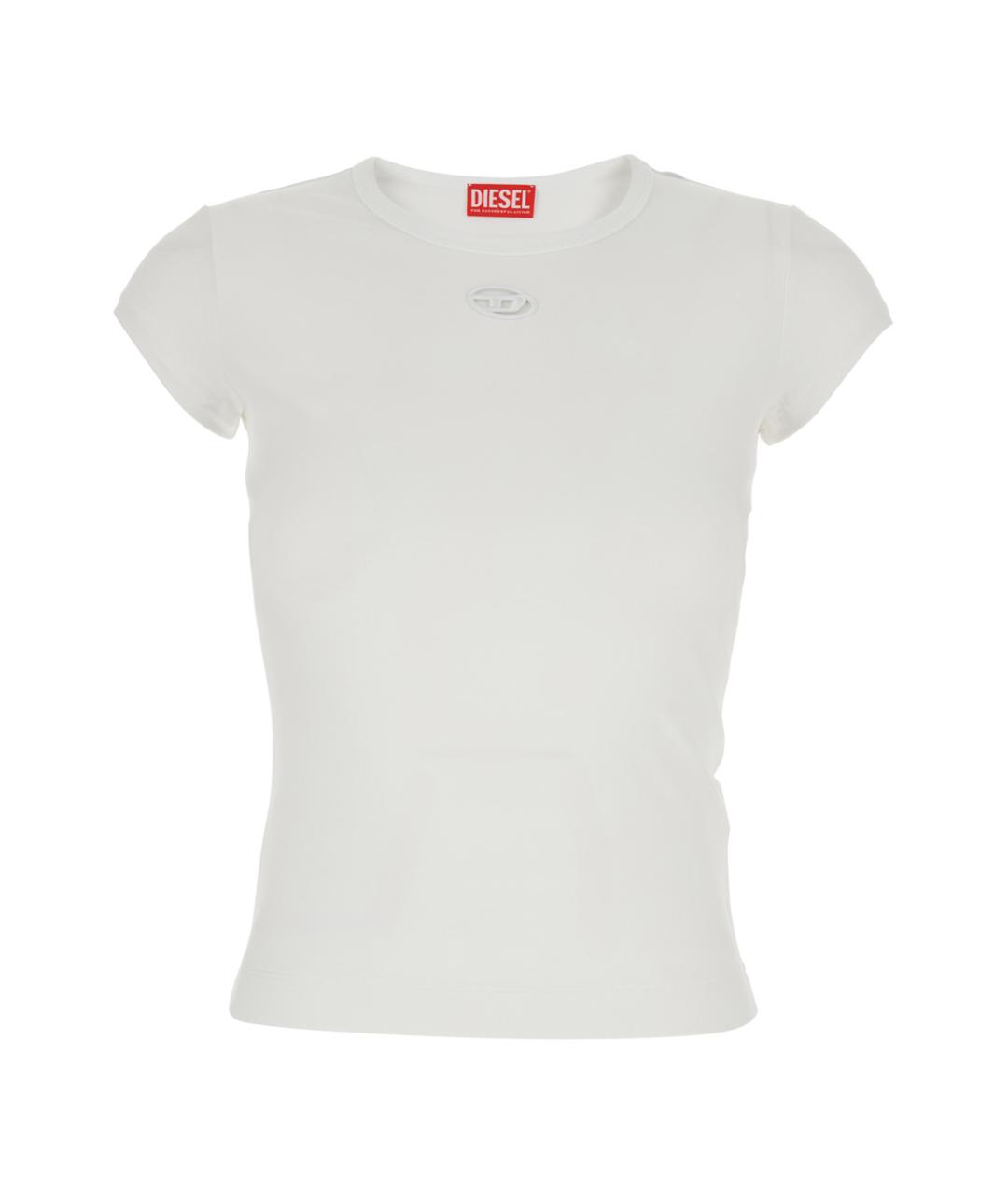 DIESEL Белая хлопковая футболка, фото 1