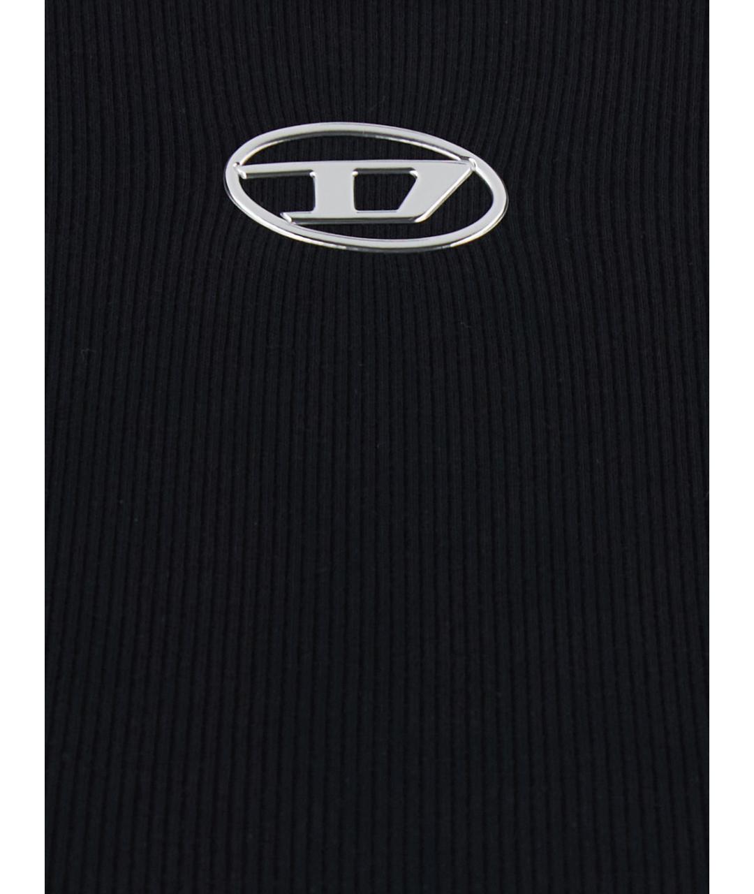 DIESEL Черная хлопковая футболка, фото 3