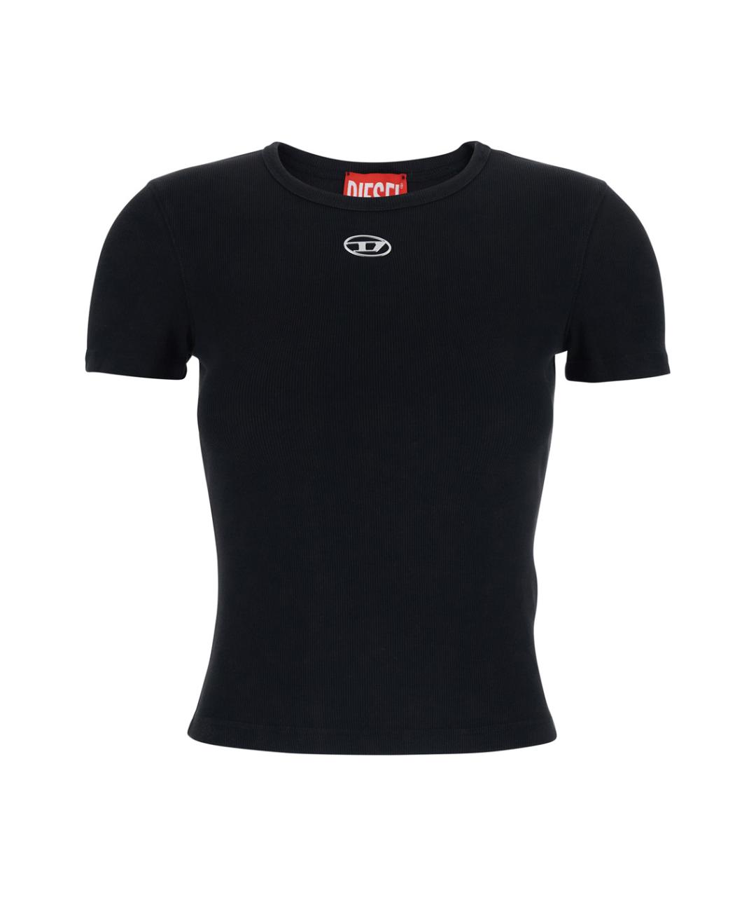 DIESEL Черная хлопковая футболка, фото 1