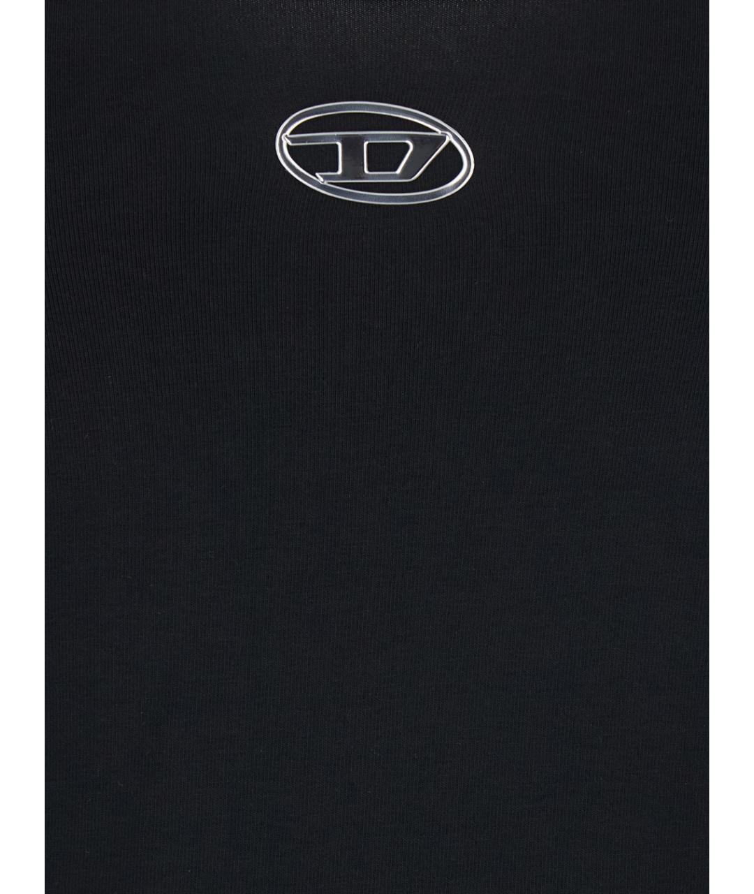 DIESEL Черное хлопковое повседневное платье, фото 3