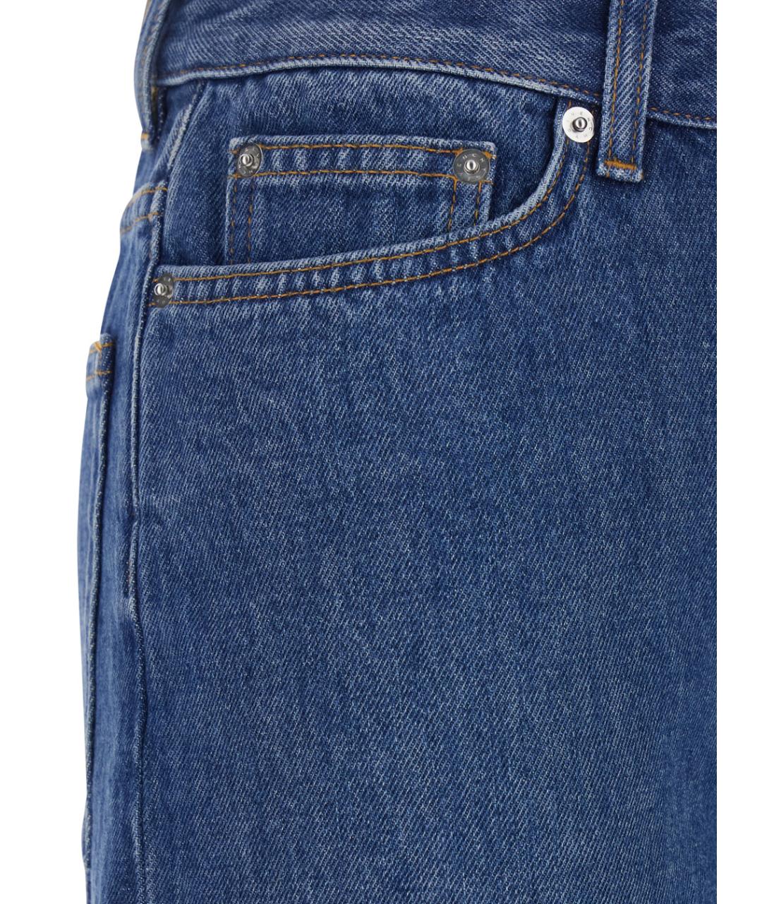 GIVENCHY Синие хлопковые прямые джинсы, фото 3