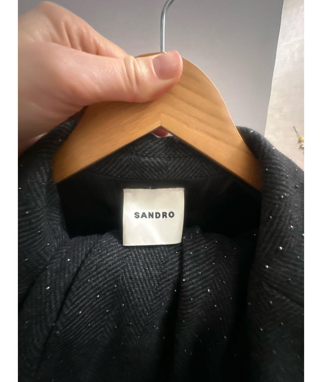 SANDRO Антрацитовый шерстяной костюм с юбками, фото 3