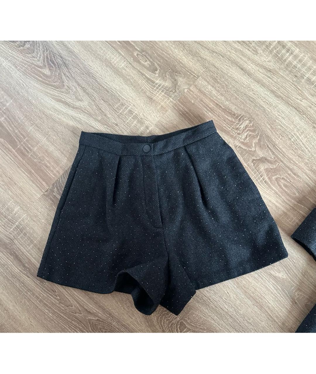 SANDRO Антрацитовый шерстяной костюм с юбками, фото 2