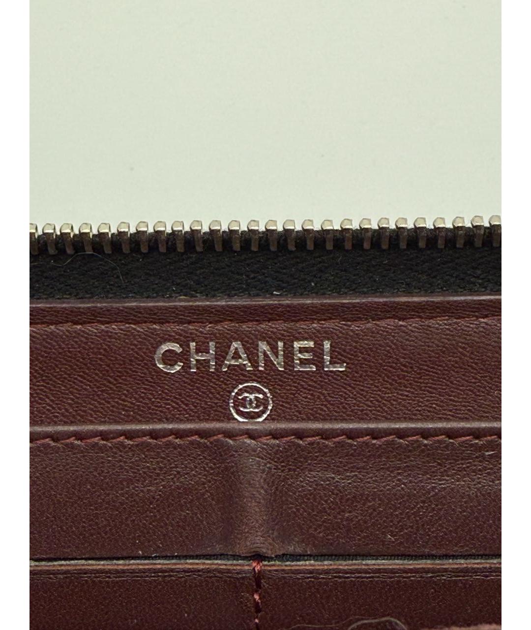 CHANEL Черный кожаный кошелек, фото 6