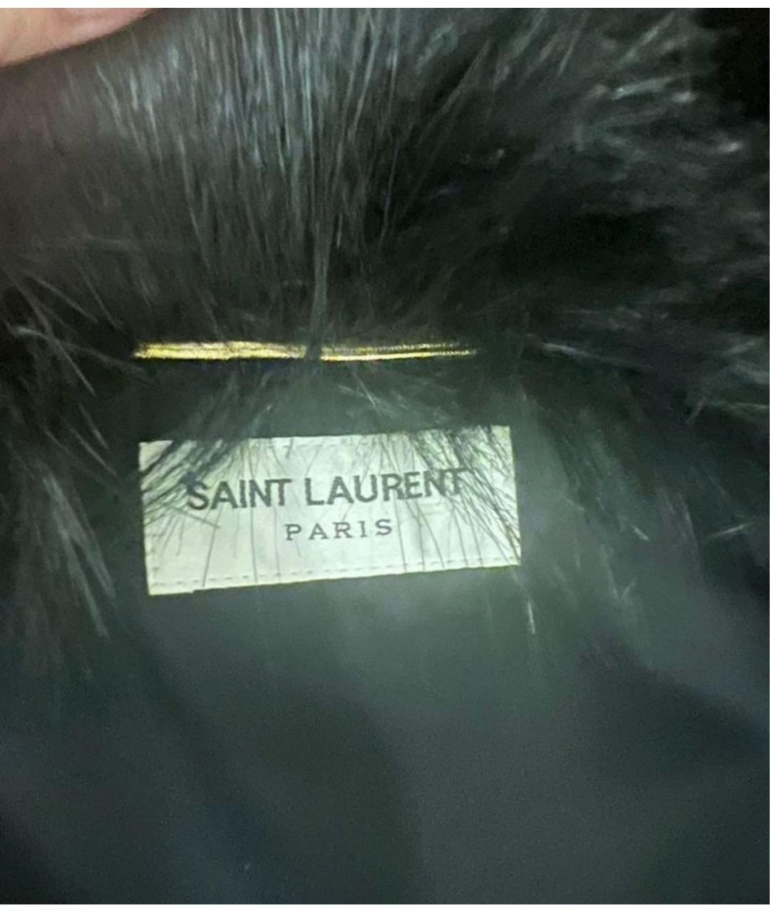 SAINT LAURENT Черный хлопковый пуховик, фото 7