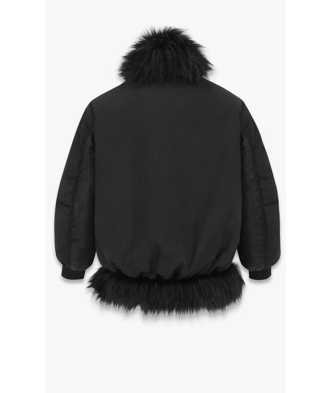 SAINT LAURENT Черный хлопковый пуховик, фото 2