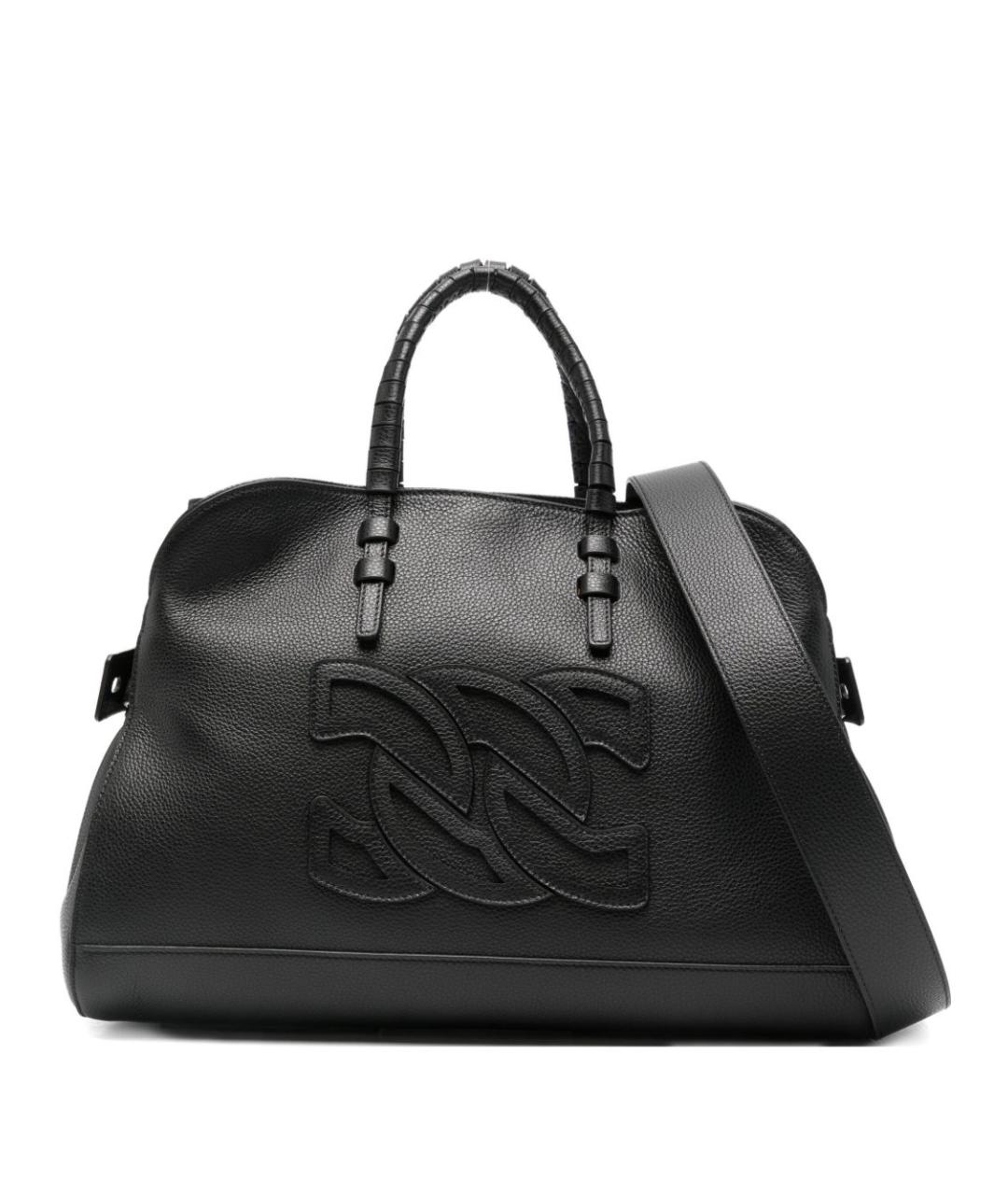 CASADEI Черная кожаная сумка тоут, фото 1