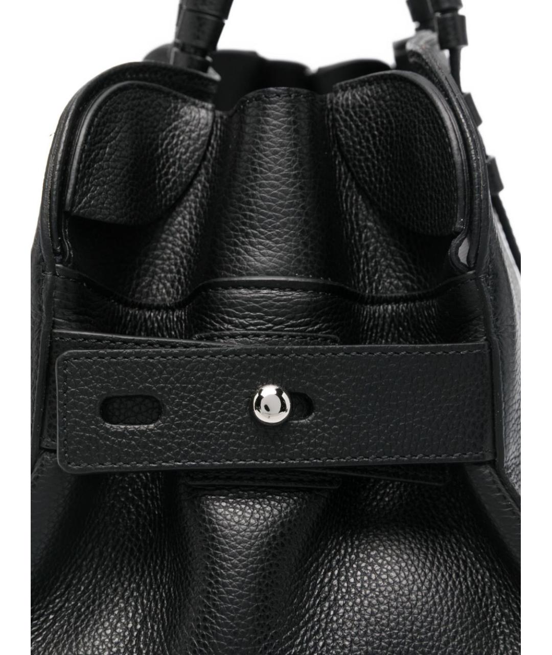 CASADEI Черная кожаная сумка тоут, фото 3