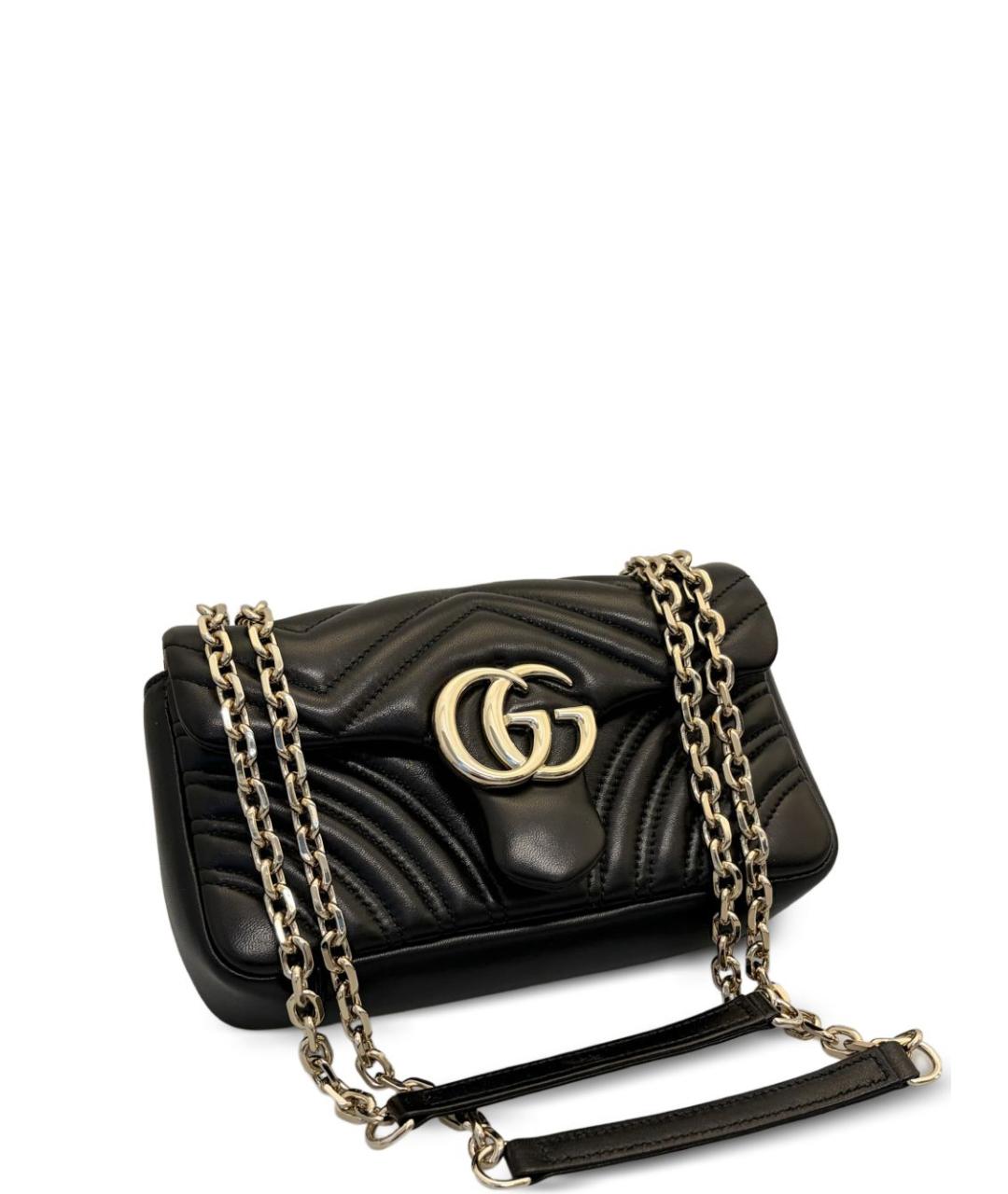 GUCCI Черная кожаная сумка через плечо, фото 2