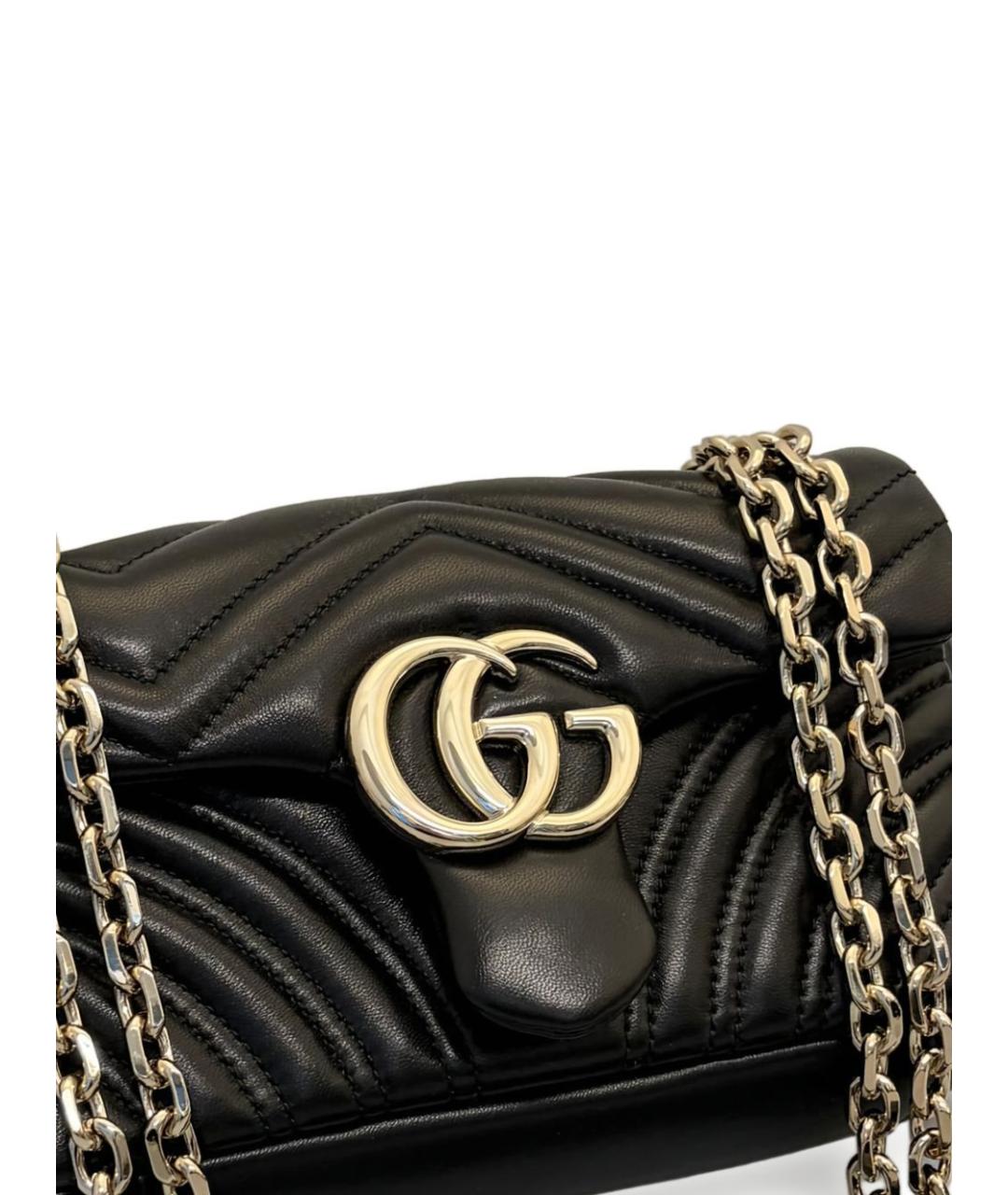 GUCCI Черная кожаная сумка через плечо, фото 3