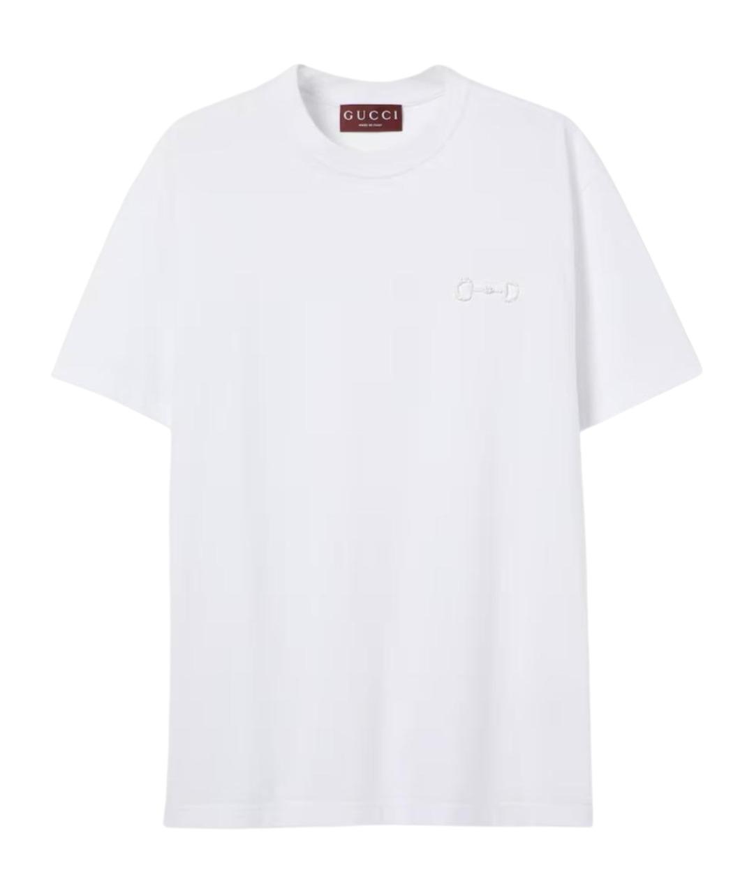 GUCCI Белая хлопковая футболка, фото 1