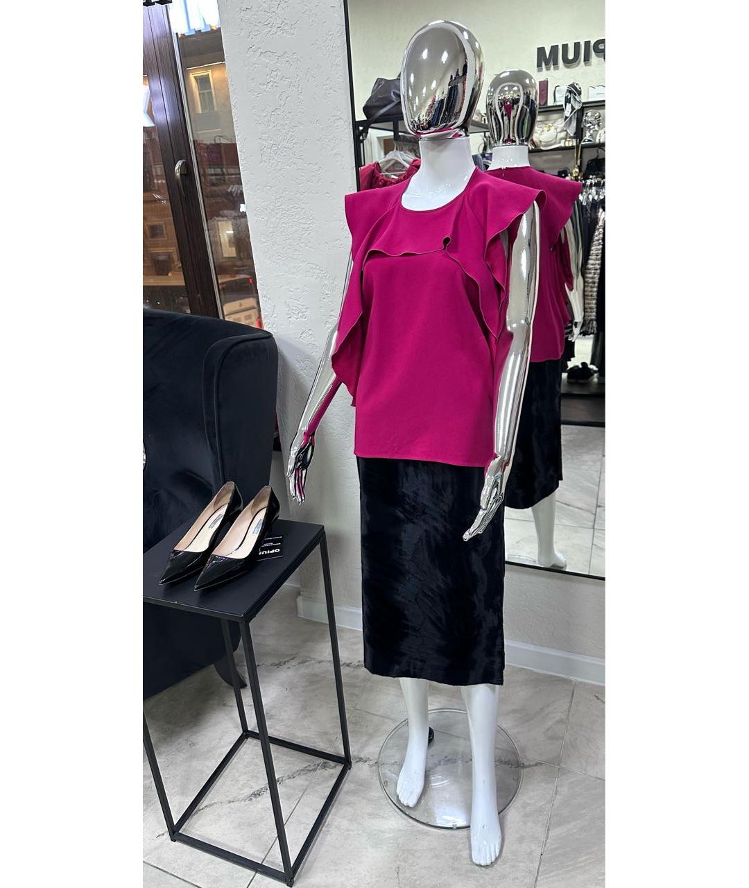 RED VALENTINO Фуксия вискозная блузы, фото 5